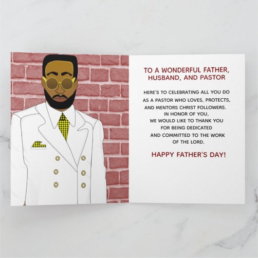 Vaderdag van de Afrikaanse American Male Suit Past Kaart (Binnen)