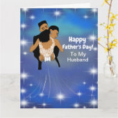 Vaderdag van de Afrikaanse Amerikaanse Starry Skie Kaart (Gele Bloem)