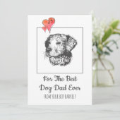 Vaderdag van de hond feestdagenkaart (Staand voorkant)