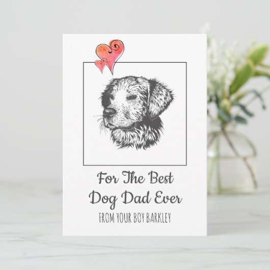 Vaderdag van de hond feestdagenkaart (Staand voorkant)