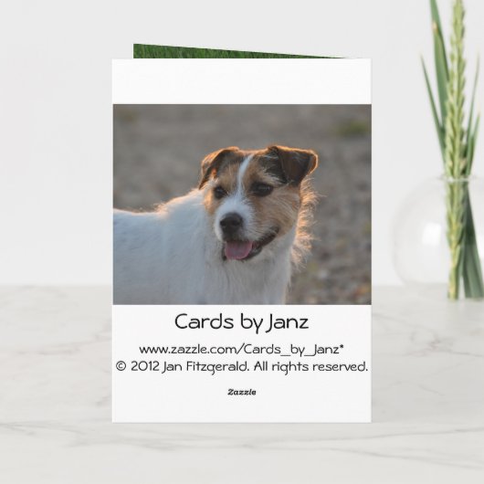 Vaderdag van de hond kaart (Achterkant)