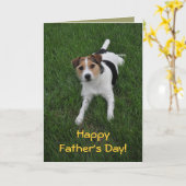 Vaderdag van de hond kaart (Gele Bloem)