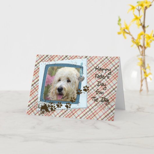 Vaderdag van de Hond Kaart (Gele Bloem)