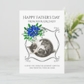 Vaderdag van de kat feestdagenkaart (Staand voorkant)