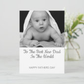 Vaderdag van de nieuwe babyfoto feestdagenkaart (Staand voorkant)