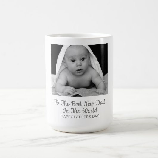 Vaderdag van de nieuwe babyfoto koffiemok (Center)