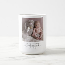 Vaderdag van de nieuwe babyfoto koffiemok