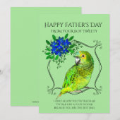 Vaderdag van de papegaaivogel feestdagenkaart (Voorkant / Achterkant)