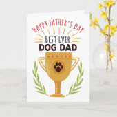 Vaderdag van Dog, beste vader ooit! Kaart (Gele Bloem)