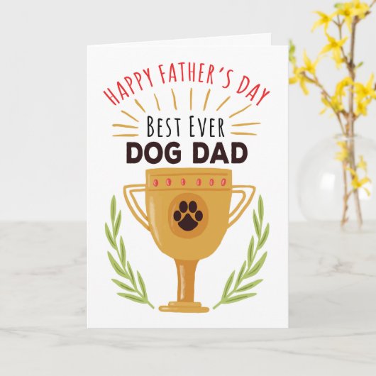 Vaderdag van Dog, beste vader ooit! Kaart (Gele Bloem)