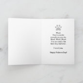 Vaderdag van Dog - Cute Dog Dad Kaart (Binnen)