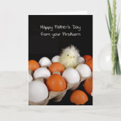 Vaderdag van eerstgeboren kuiken kaart (Voorkant)