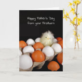 Vaderdag van eerstgeboren kuiken kaart (Gele Bloem)