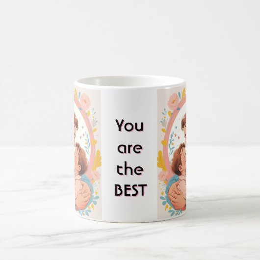 Vaderdag van harte & waardering koffiemok (Center)