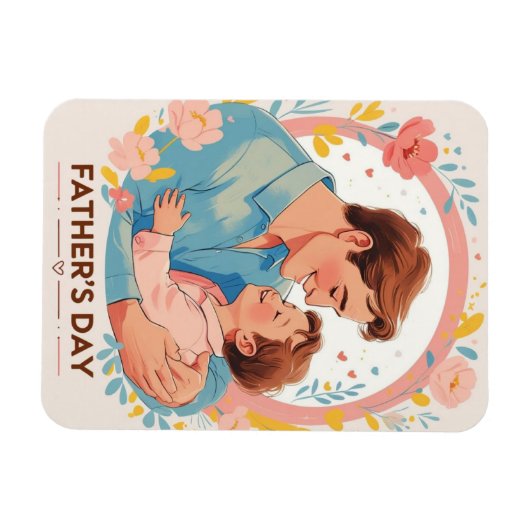 Vaderdag van harte & waardering magneet (Horizontaal)