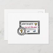 Vaderdag van het jaarcertificaat briefkaart (Voorkant / Achterkant)