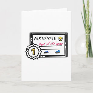 Vaderdag van het jaarcertificaat kaart