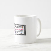 Vaderdag van het jaarcertificaat koffiemok (Voorkant rechts)