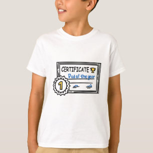 Vaderdag van het jaarcertificaat t-shirt
