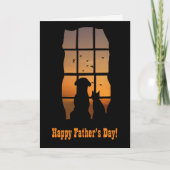 Vaderdag van Kat en Dog Cute Pet Fathers Day Kaart (Voorkant)