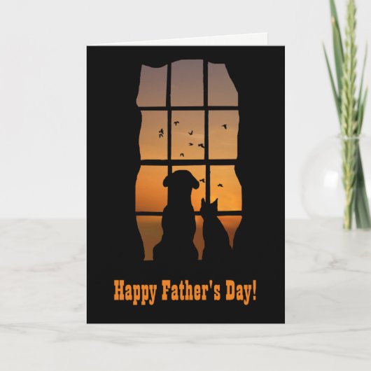 Vaderdag van Kat en Dog Cute Pet Fathers Day Kaart (Voorkant)
