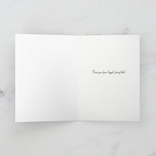 Vaderdag van Kat en Dog Cute Pet Fathers Day Kaart (Binnen)