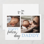 Vaderdag van nieuwe baby foto vakantie Kaart (Voorkant / Achterkant)
