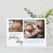 Vaderdag van nieuwe baby foto vakantie Kaart (Staand voorkant)