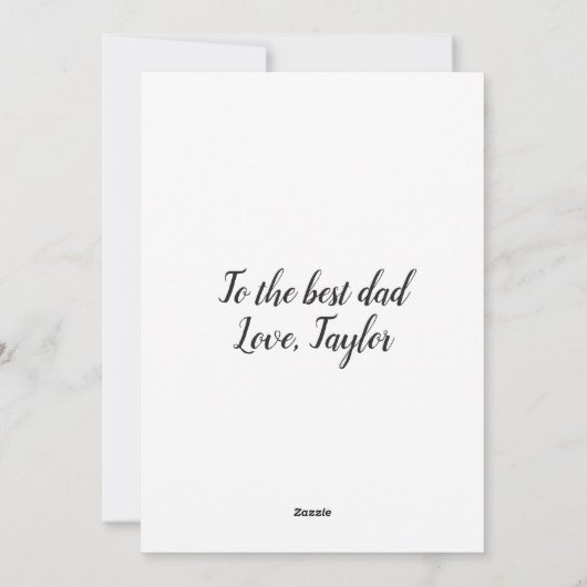 Vaderdag van nieuwe baby foto vakantie Kaart (Achterkant)