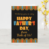 Vaderdag van ons beiden Deco Style op zwart Kaart (Gele Bloem)