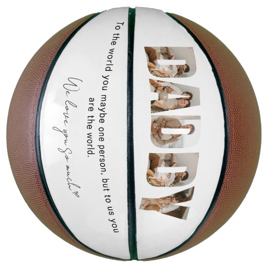 Vaderdag van papa Foto Collage Basketbal (Verticaal)