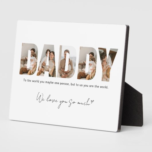 Vaderdag van papa Foto Collage Fotoplaat (Zijkant)