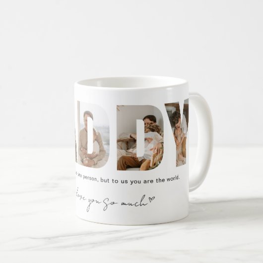 Vaderdag van papa Foto Collage Koffiemok (Voorkant rechts)