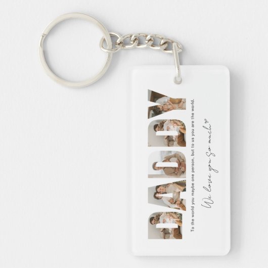 Vaderdag van papa Foto Collage Sleutelhanger (Voorkant)