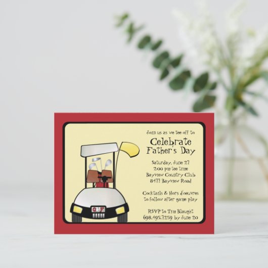 Vaderdag van uitnodiging (Staand voorkant)