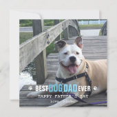 Vaderdag van uw hond foto plat feestdagenkaart (Voorkant)
