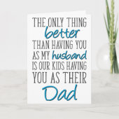 Vaderdag van vrouw, het enige wat beter is kaart (Voorkant)