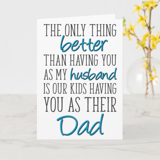 Vaderdag van vrouw, het enige wat beter is kaart (Gele Bloem)