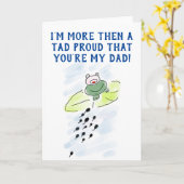 Vaderdag van zoon dochter kikkervisje kikker schat kaart (Gele Bloem)