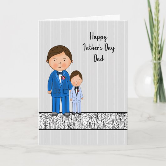 Vaderdag van Zoon met vader en zoon Kaart (Voorkant)