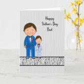 Vaderdag van Zoon met vader en zoon Kaart (Gele Bloem)