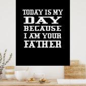Vaderdag | Vandaag is papa Dag Poster (Keuken)