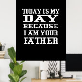 Vaderdag | Vandaag is papa Dag Poster (Thuiskantoor)