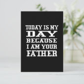 Vaderdag | Vandaag is papa Dag RSVP Kaartje (Staand voorkant)