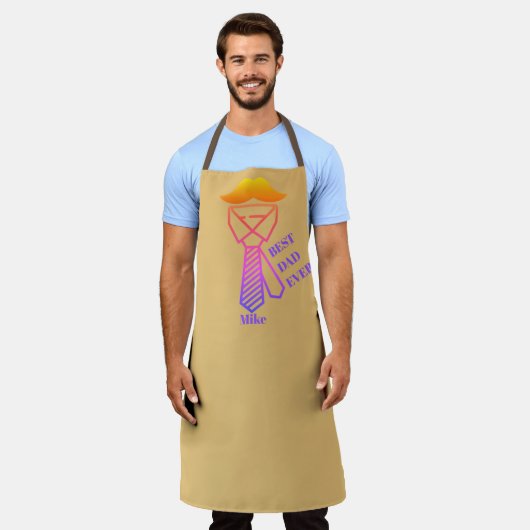 Vaderdag verjaardag beste vader ooit schort (Gedragen)