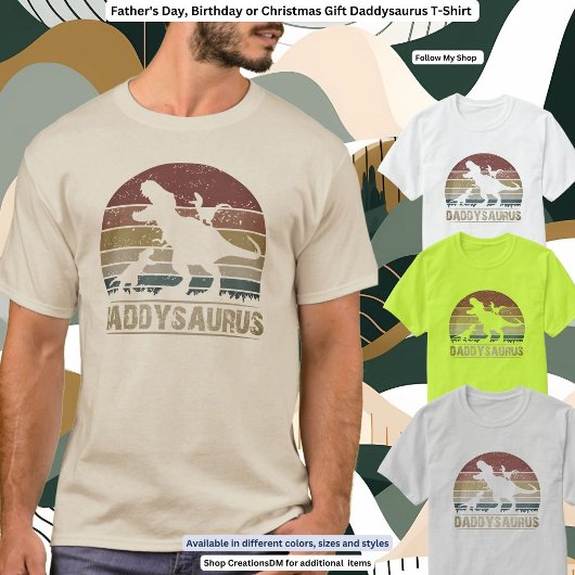 Vaderdag, Verjaardag Daddysaurus T-shirt
