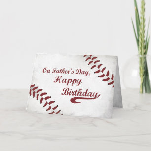 Vaderdag Verjaardag Grote Grunge Honkbal, Sport Kaart