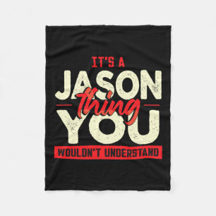Vaderdag Verjaardag Naam Jason Fleece Deken