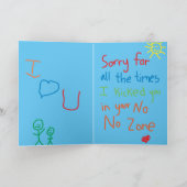 Vaderdag: Verontschuldiging Kaart (Binnen)