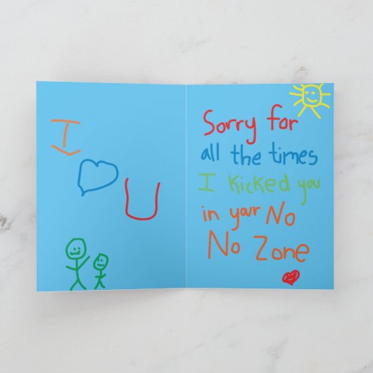 Vaderdag: Verontschuldiging Kaart (Binnen)